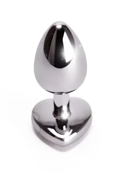 Small Jewelled Heart Metal Butt Plug