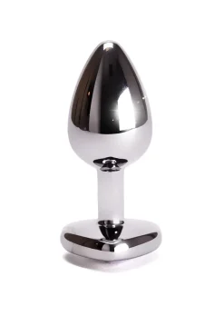 Small Jewelled Heart Metal Butt Plug