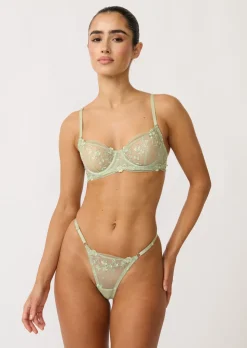 Sofia Non Pad Plunge Bra - Light Green