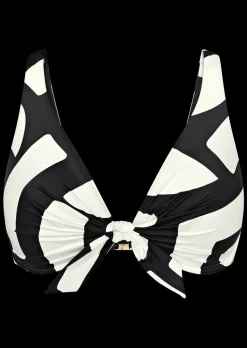 Summer Allure Plunge Tie Top - Black