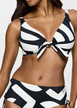 Summer Allure Plunge Tie Top - Black