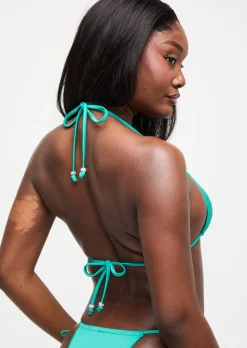 Summer Siren Padded Triangle Bikini Top - Teal