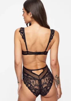 Sweet Romance Lace Underwired Lingerie Body - Black