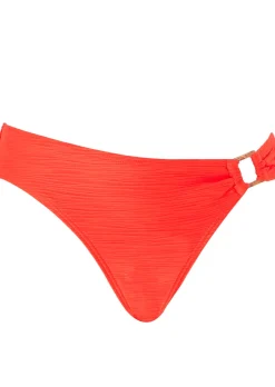 Swim Crinkle High Leg Bikini Bottom - Bright Orange