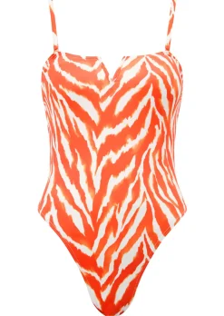 Swim Print Essential Swimsuit - Orange
