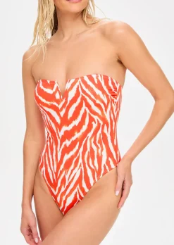 Swim Print Essential Swimsuit - Orange