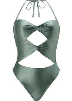 Swim Solid Collections Swimsuit - Dark Green
