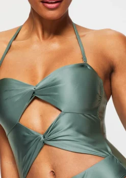 Swim Solid Collections Swimsuit - Dark Green