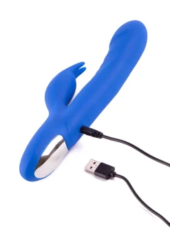 Swivelling Rippled Silicone Rabbit G-Spot Vibrator