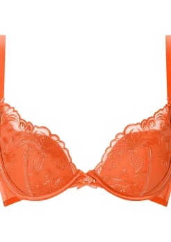 Tangerine Dream Padded Plunge Bra - Bright Orange