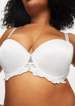 The Icon Padded Fuller Bust Multiway Balcony Bra - White