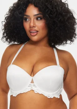 The Icon Padded Fuller Bust Multiway Balcony Bra - White