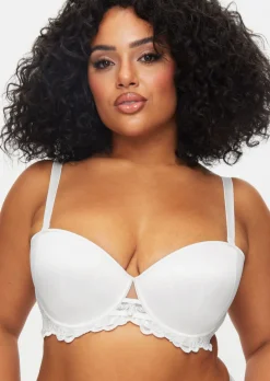 The Icon Padded Fuller Bust Multiway Balcony Bra - White