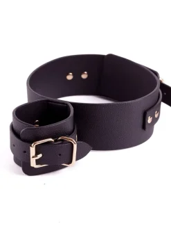 Thigh To Wrist PU Cuffs Bondage Restraint