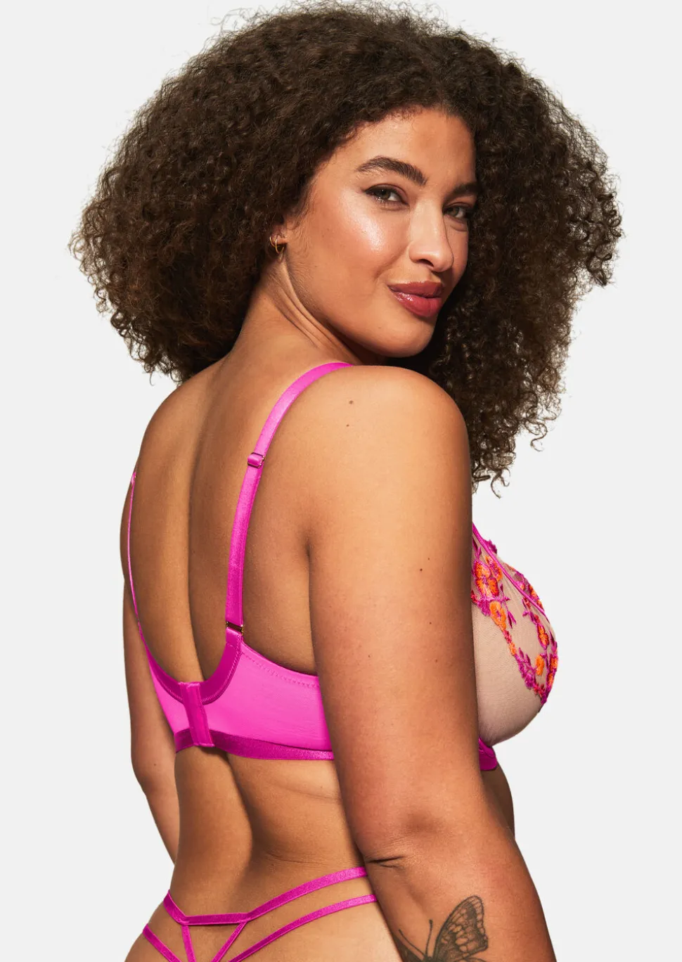 Tropical Tease Non Padded Fuller Bust Plunge Bra - Bright Pink