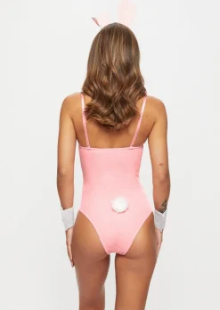 Tuxedo Bunny 4 Piece Costume with Ears - Pale Pink