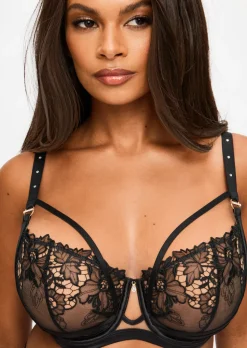 Untold Desire Fuller Bust Non Padded Balcony Bra - Black