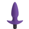 Vibrating Silicone Butt Plug with Removable Bullet