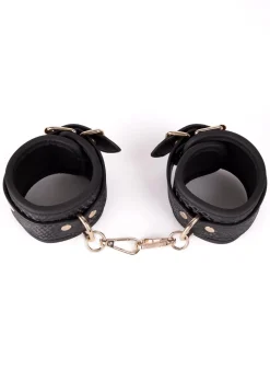 Viper Faux Snake Leather Handcuffs