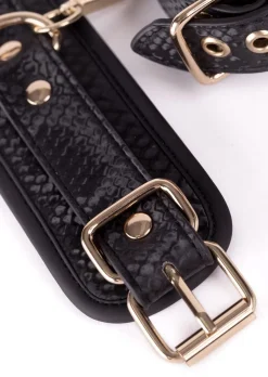 Viper Faux Snake Leather Handcuffs