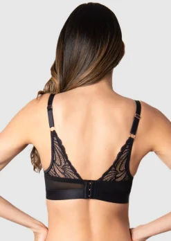 Warrior Plunge Nursing Bra - Black