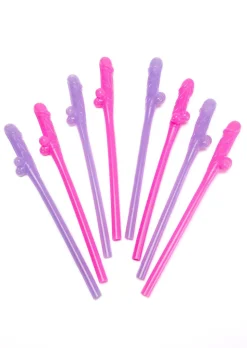 Willy Drinking Straws Novelty Gift - Pack of 8