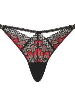 Yours Truly Thong - Black/Red