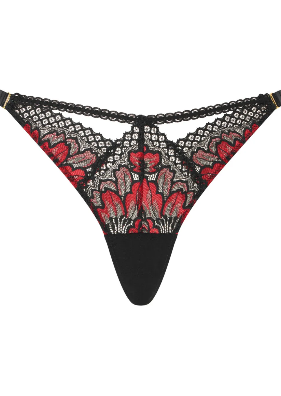 Yours Truly Thong - Black/Red
