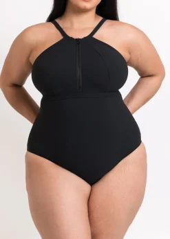 Ziptide Non-Wired Swimsuit - Black